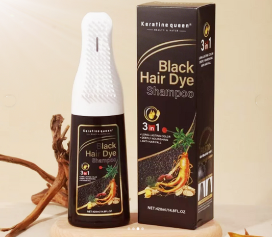 Herbal 3-in-1 Hair Color Shampoo, 420 ml, Black
