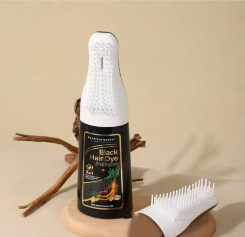 Herbal 3-in-1 Hair Color Shampoo, 420 ml, Black