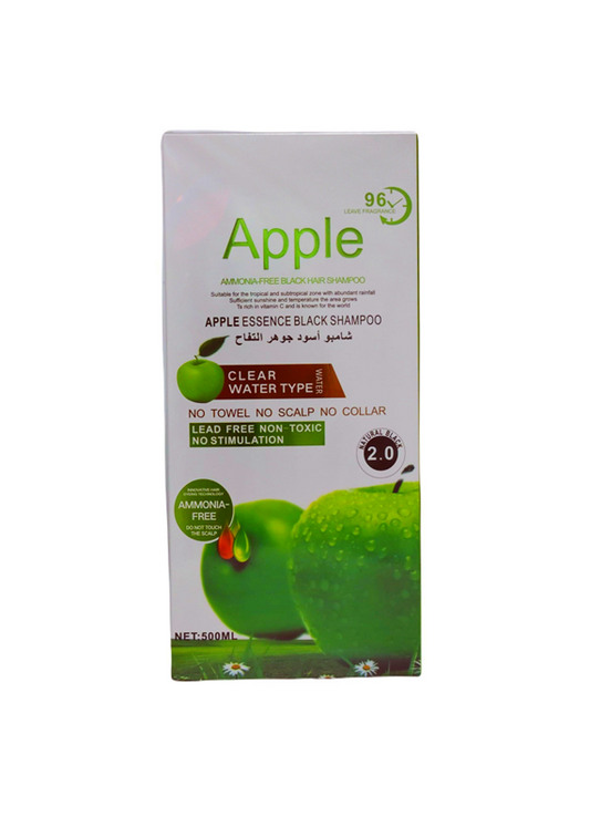 Apple Hair Dye, Ammonia-Free Natural Organic Black Hair Dye Cream Shampoo 500 ml