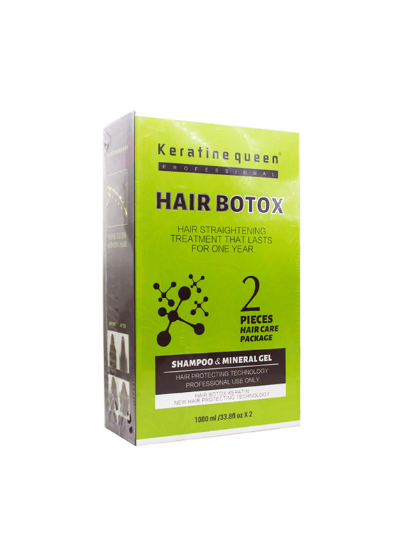Hair Botox Shampoo Set for Straightening Hair Treatment, 1000ml X2