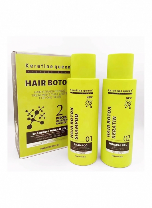 Hair Botox Shampoo Set for Straightening Hair Treatment, 1000ml X2
