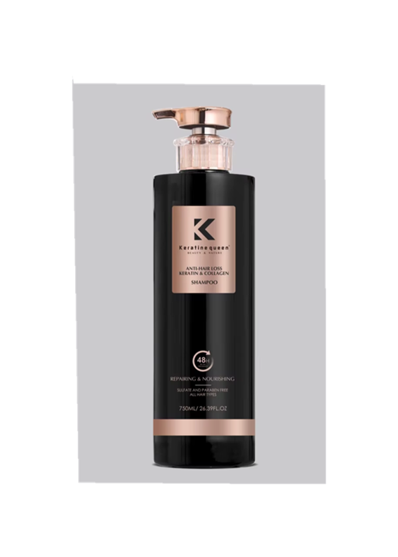 Keratin and Collagen Queen Shampoo to prevent hair loss, 750 ml