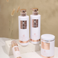 Natural Keratin Herbal Shampoo and Conditioner Set for Dry, Damaged Hair, 4 Bottles