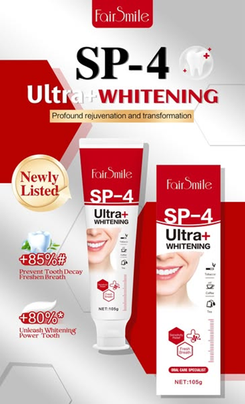 Sp-4 Whitening Toothpaste, Deep Clean, Super Whitening, 105g