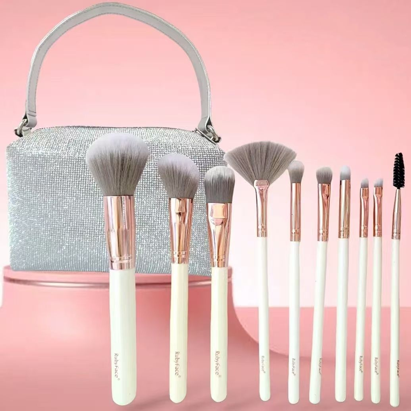 Ruby Face Professional Makeup Brush Set - White