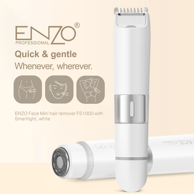 ENZO Professional Dual-Head Electric Shaver, 2-in-1 Body and Facial Epilator, EN-1401