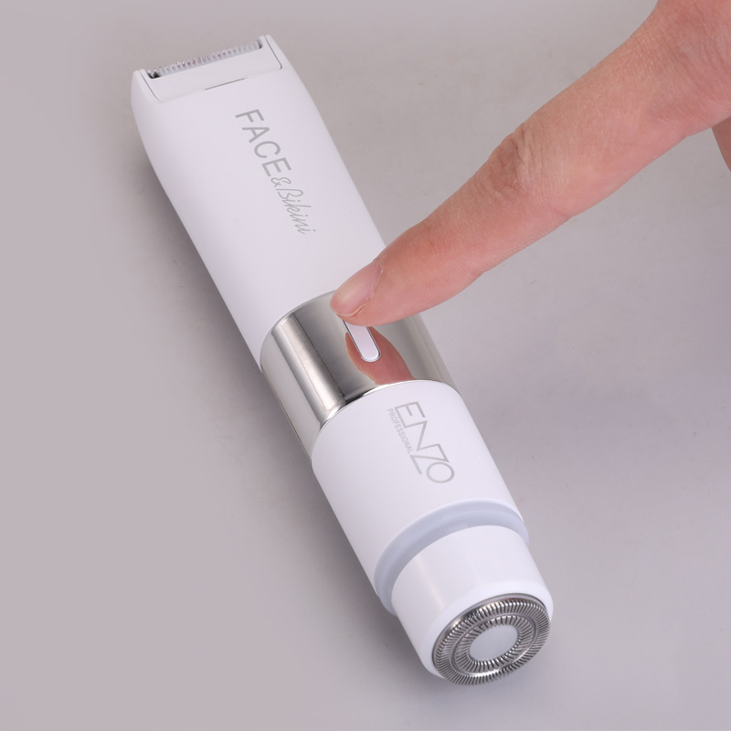 ENZO Professional Dual-Head Electric Shaver, 2-in-1 Body and Facial Epilator, EN-1401