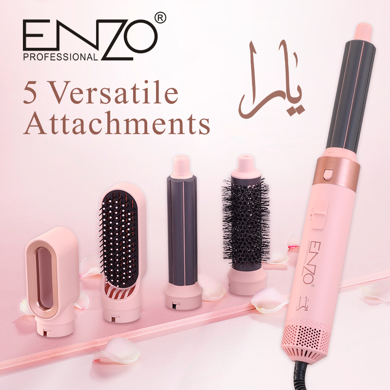 ENZO, 5-in-1 Professional Hair Dryer Brush, Model EN-4142B