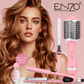 ENZO Professional Salon Pink 4-in-1 Ionic Straightener/Curling Iron/Hairbrush (with Essence) EN-5610