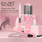 ENZO Professional Salon Pink 4-in-1 Ionic Straightener/Curling Iron/Hairbrush (with Essence) EN-5610