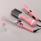 ENZO Professional Salon Pink 4-in-1 Ionic Straightener/Curling Iron/Hairbrush (with Essence) EN-5610