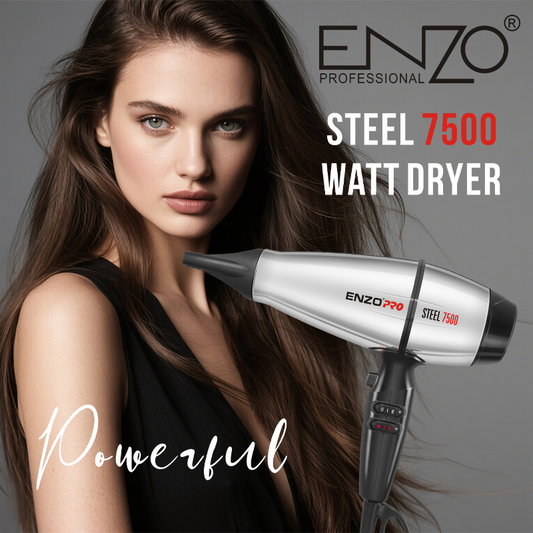 ENZO Metal 2 Temperature Settings Professional Hair Dryer -7500w, Model No.: EN-3000