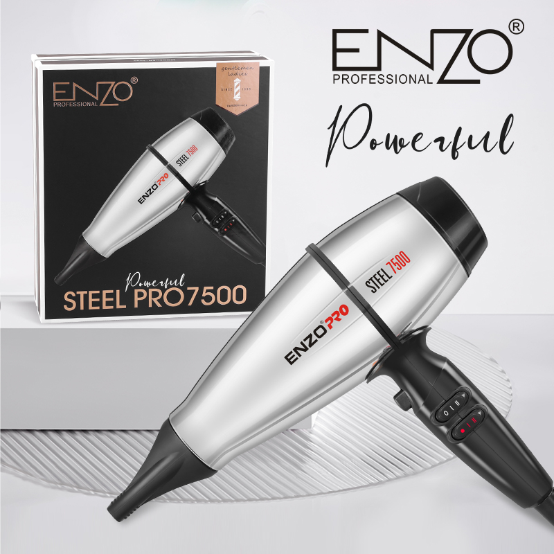ENZO Metal 2 Temperature Settings Professional Hair Dryer -7500w, Model No.: EN-3000