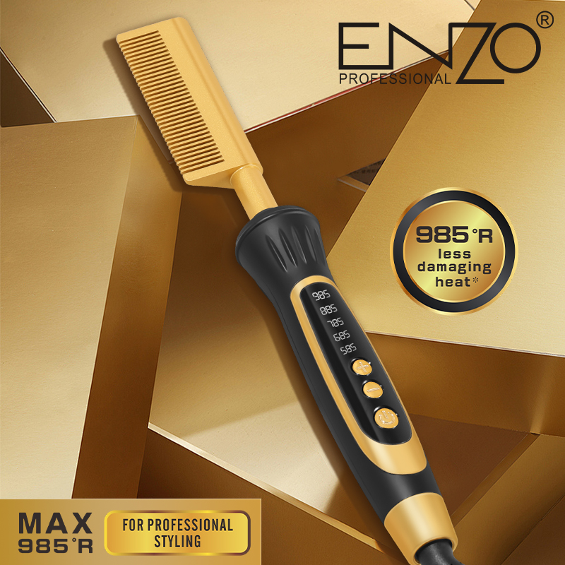ENZOEN-4109, Electric Hair Straightener/Curly Hair Comb