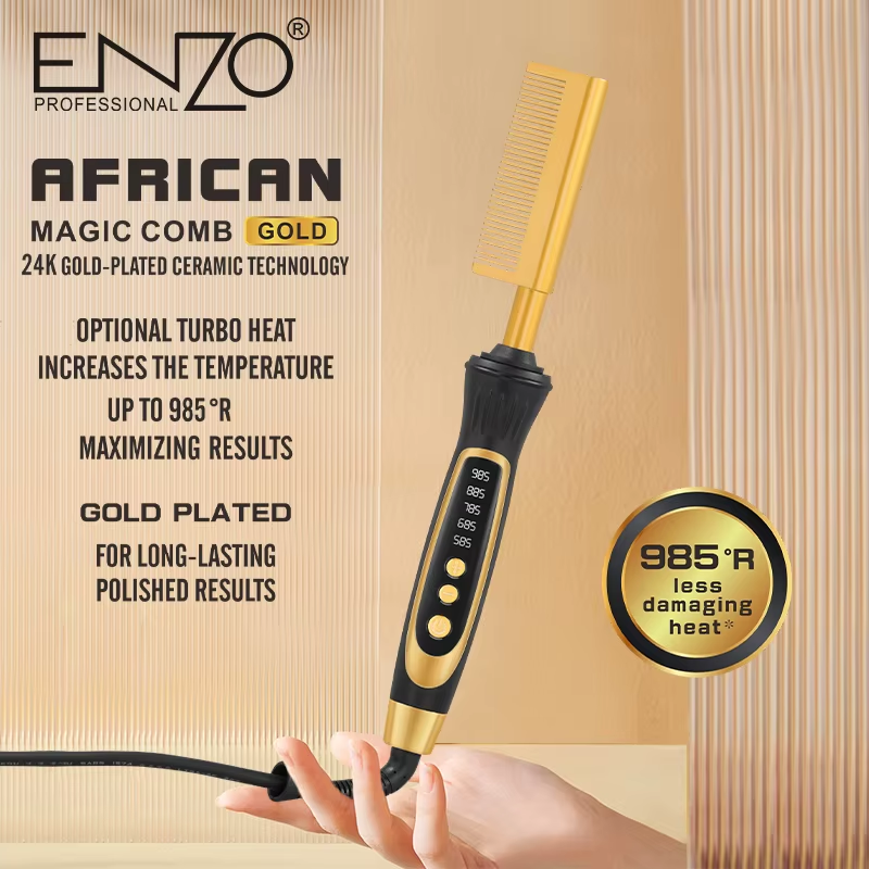ENZOEN-4109, Electric Hair Straightener/Curly Hair Comb