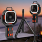 AIMAX  Multi-functional portable camping fan with LED light and adjustable tripod.