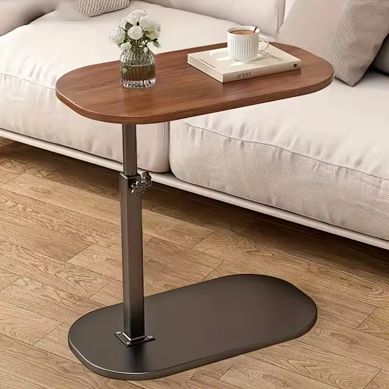 TOXIYA Coffee Side Table C Shape Adjustable, 360 Rotating Top Side Table