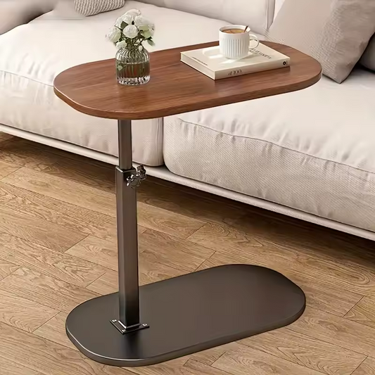 TOXIYA Coffee Side Table C Shape Adjustable, 360 Rotating Top Side Table