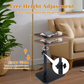 TOXIYA Coffee Side Table C Shape Adjustable, 360 Rotating Top Side Table