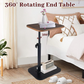 TOXIYA Coffee Side Table C Shape Adjustable, 360 Rotating Top Side Table