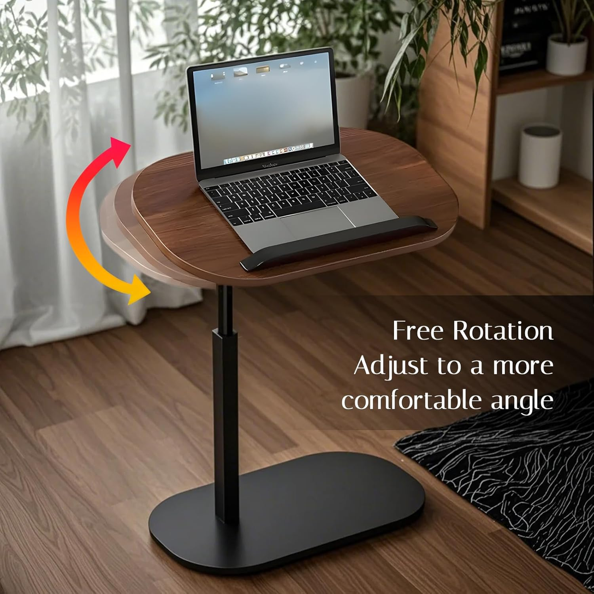 TOXIYA Multifunctional Large Desktop C-Shaped Laptop Stand & Coffee Table