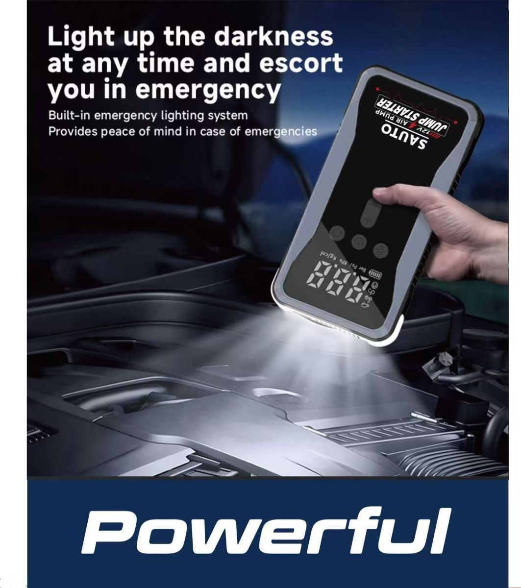 Sauto Smart Jump Starter and Air Compressor with Led Light 10400mAh