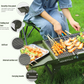 HOMEPOLA Foldable Portable Charcoal Grill, Stainless Steel Grill