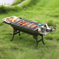 HOMEPOLA Foldable Portable Charcoal Grill, Stainless Steel Grill
