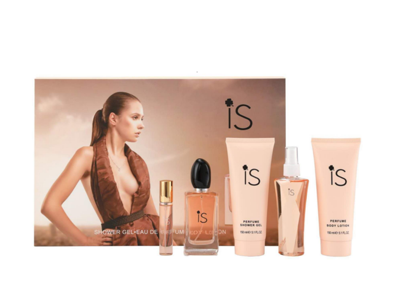 IS Women's Perfume Gift Set, exquisitely packaged, five-piece set.