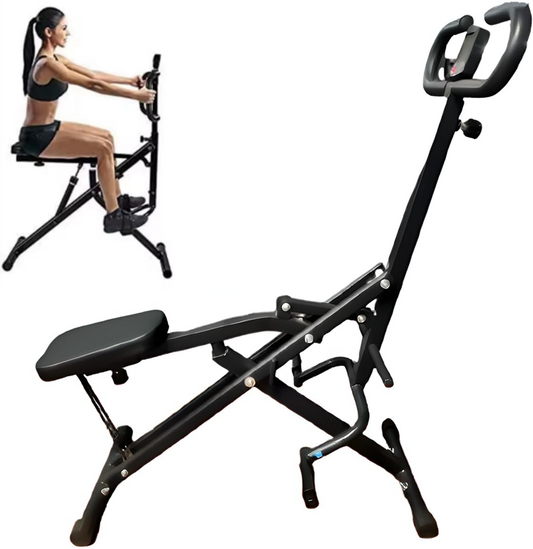 SPORTS Multi-functional Foldable and Adjustable Squat Machine. Equipped with resistance bands, it can be used for cardio, glute, thigh, and full-body core muscle training.