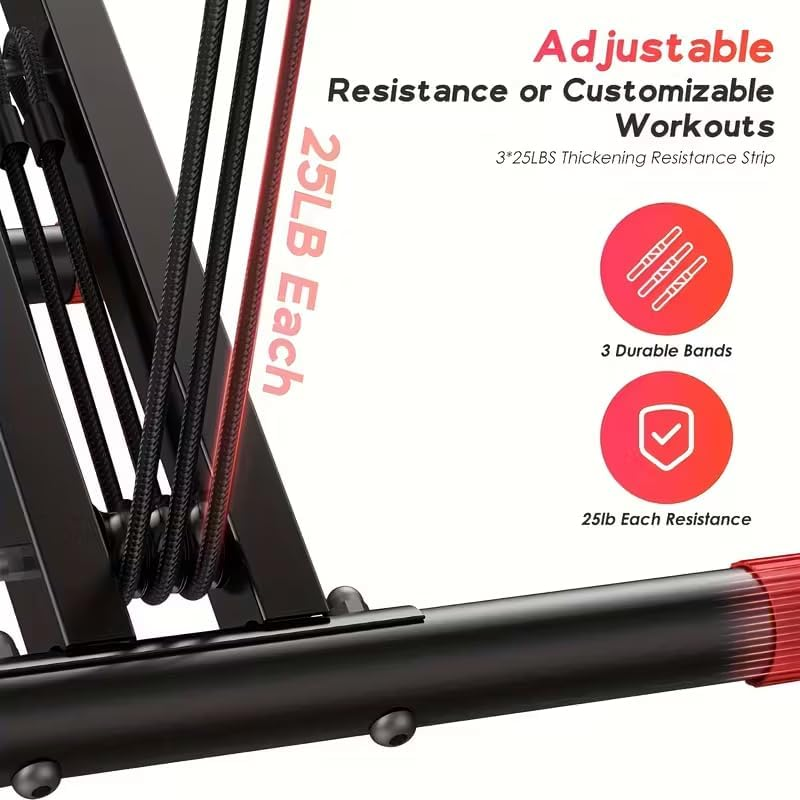 SPORTS Multi-functional Foldable and Adjustable Squat Machine. Equipped with resistance bands, it can be used for cardio, glute, thigh, and full-body core muscle training.