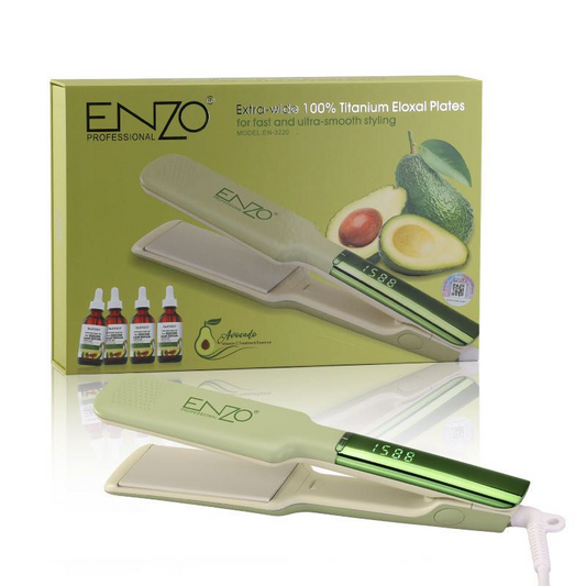 ENZO Multi-functional Professional 2-in-1 Wide Plate Hair Straightener, Model EN-3220