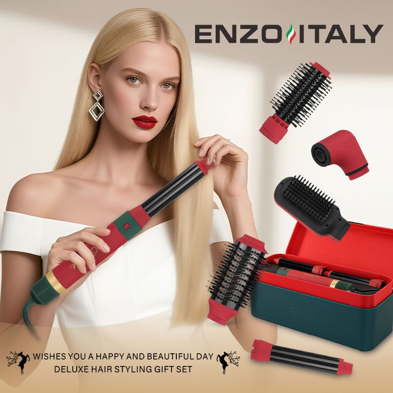 ENZO 6-in-1 Multifunctional Hair Styling Tool Set, Model EN-6222
