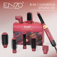 ENZO 8-in-1 Detachable Electric Hot Air Comb Set, Model EN-6223, Red