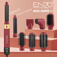 ENZO 8-in-1 Detachable Electric Hot Air Comb Set, Model EN-6223, Red