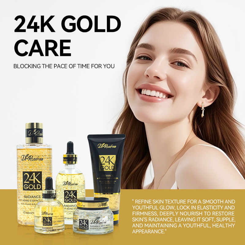 DR.ROSEVA 24K Gold Revitalizing 5-Piece Anti-Aging Skincare Set