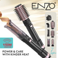 ENZO EN-760 Genuine Leather Hair Dryer and Straightener Set - Professional Multi-functional Styling Tool  Color: Black