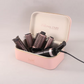 ENZO EN-760 Genuine Leather Hair Dryer and Straightener Set - Professional Multi-functional Styling Tool  Color: Black