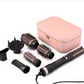ENZO EN-760 Genuine Leather Hair Dryer and Straightener Set - Professional Multi-functional Styling Tool  Color: Black