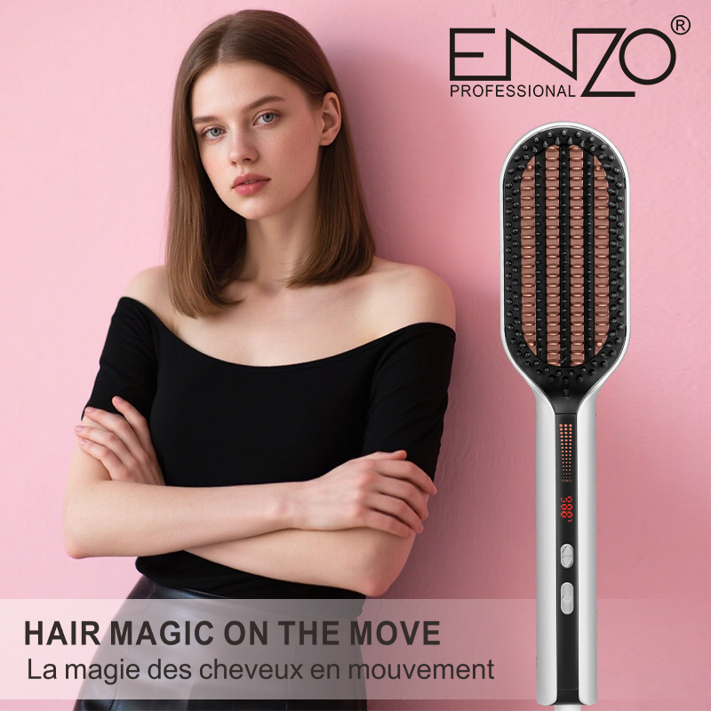 ENZO EN-4100 Straightening Comb – Ceramic Tourmaline Styling Tool