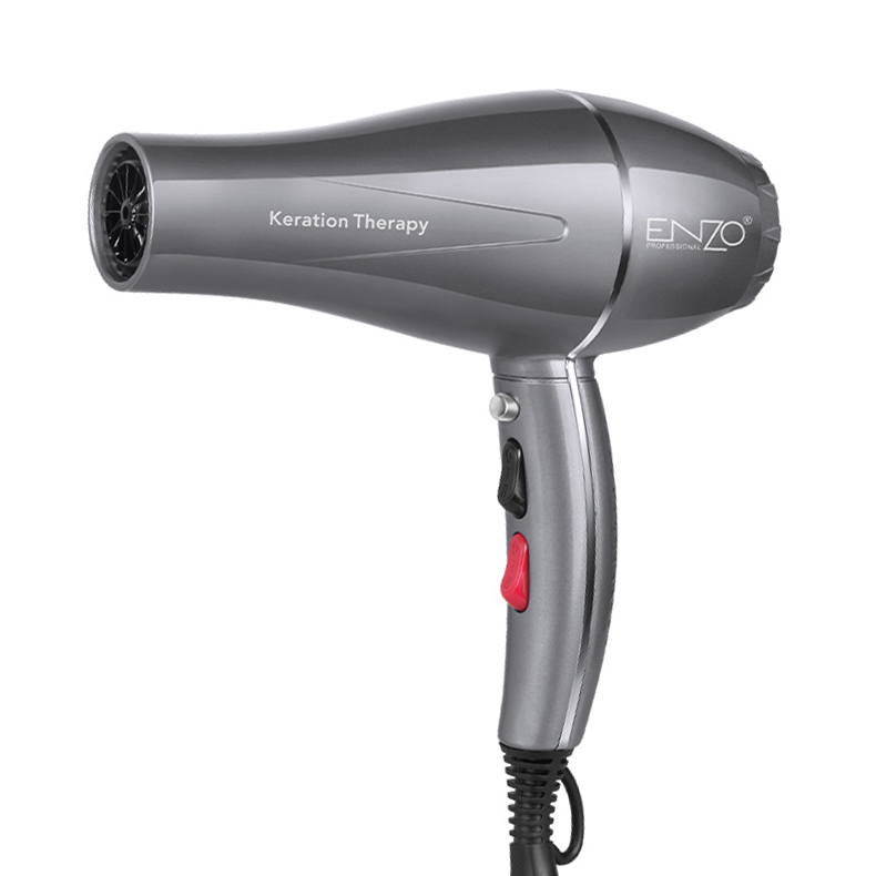 Enzo EN-111GRAY Professional High-Power Quick-Dry Hair Dryer, Gray
