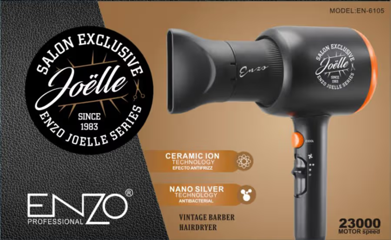 ENZO, EN-6105, Ionic Hair Dryer, Professional Hair Dryer