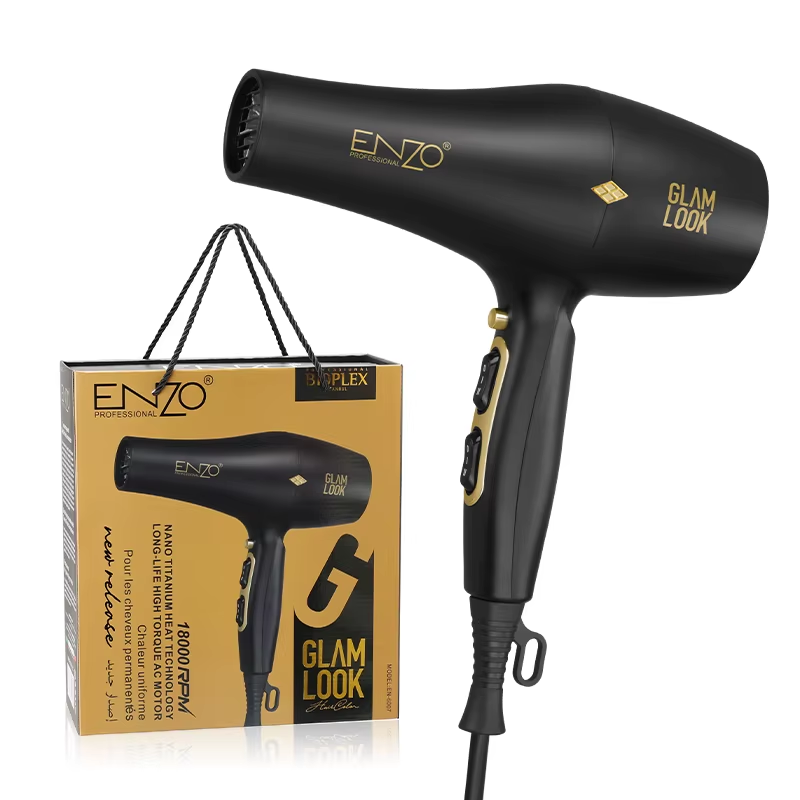 ENZO EN-6007 New Professional Design Concentrated Nozzle, Professional AC Motor, Brand Salon Hair Dryer