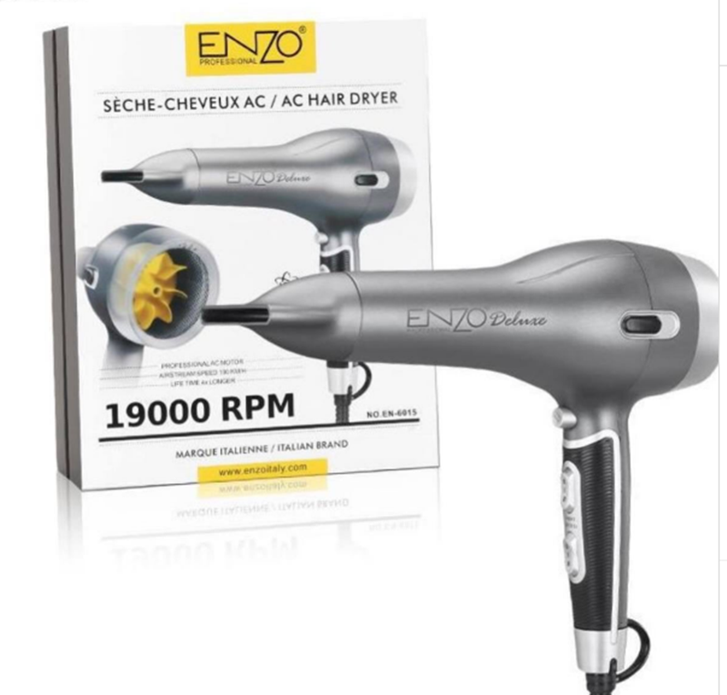 ENZO, EN-6015, Professional Powerful Hair Dryer, Silver