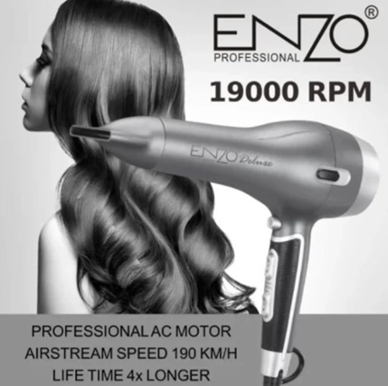 ENZO, EN-6015, Professional Powerful Hair Dryer, Silver