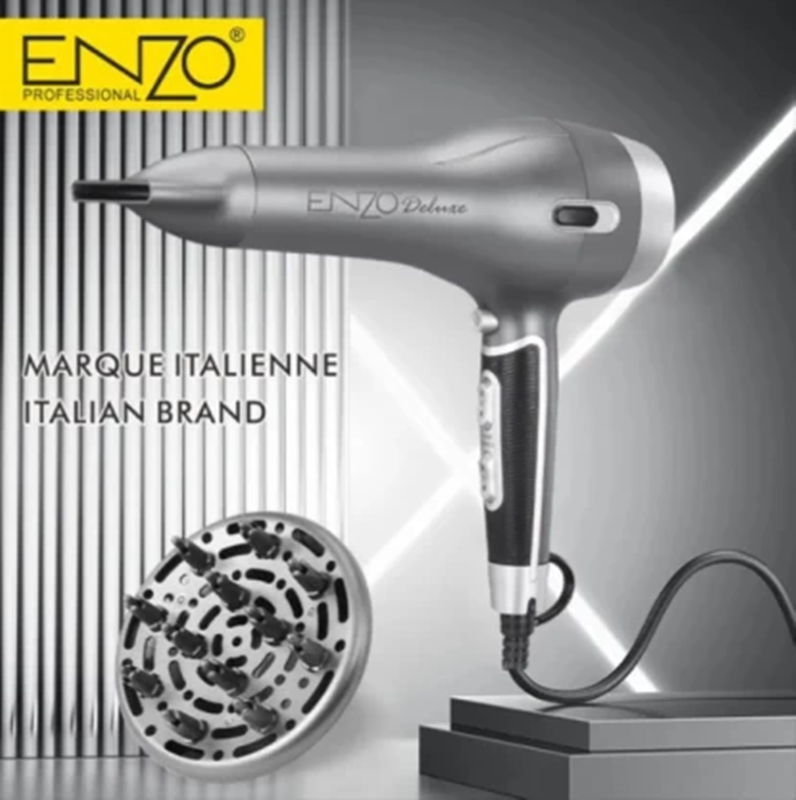 ENZO, EN-6015, Professional Powerful Hair Dryer, Silver
