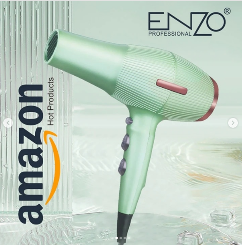 ENZO, EN-6008, 8500W Professional High-Power Salon-Grade Hair Dryer (Hot and Cold Air)