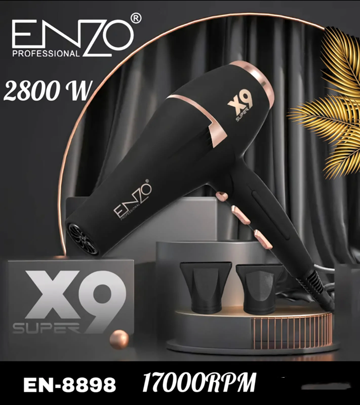 ENZO EN-8898 Professional Hair Dryer – Ionic Fast Drying