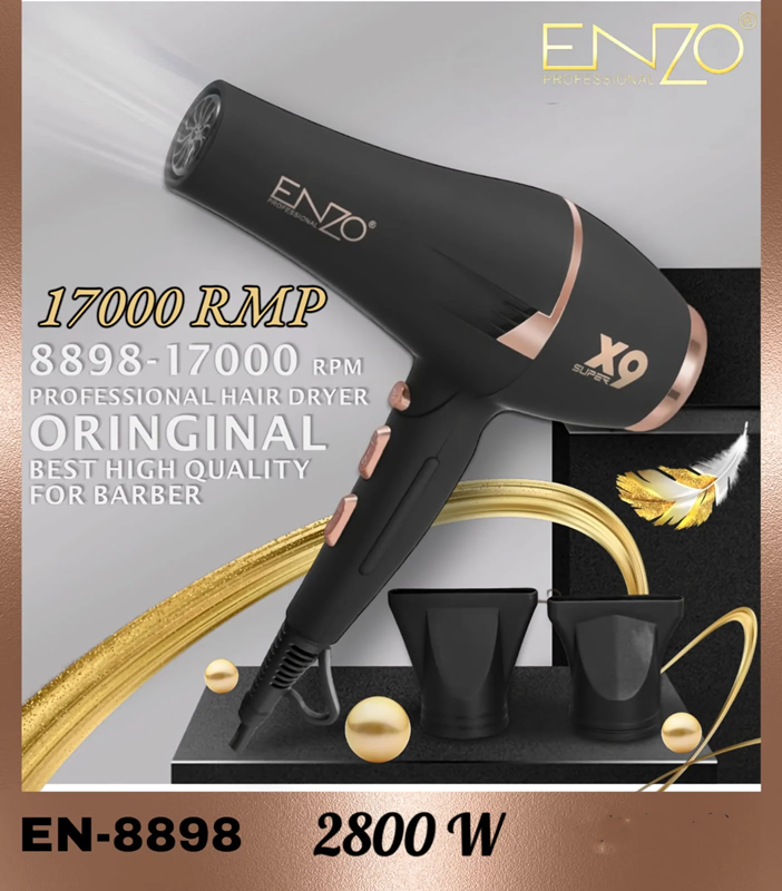 ENZO EN-8898 Professional Hair Dryer – Ionic Fast Drying