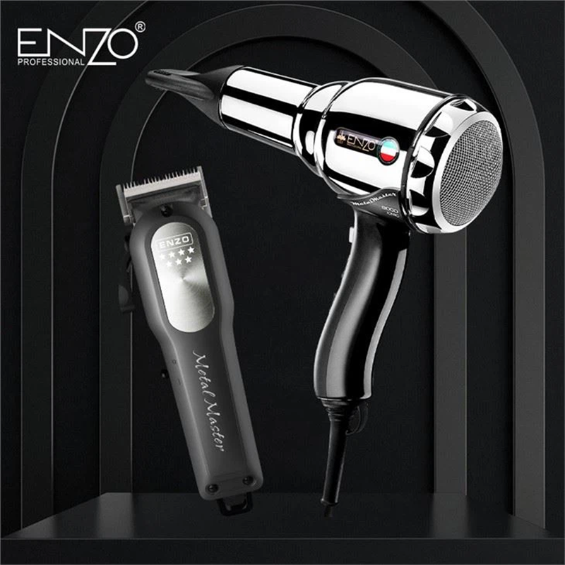 ENZO-EN-3019 Professional Hair Dryer + Shaver Metal Salon-Grade Hair Dryer Set